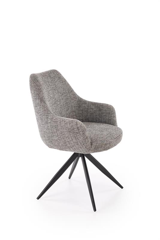 K564 jedálenská stolička, čierna/látka sivá