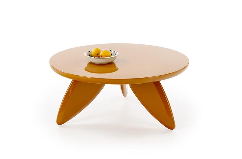 SORAYA 2 konferenčný stolík pr.80/36 cm, horčicová