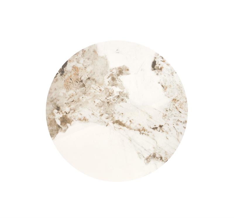 ALESSIA konferenčný stolík, béžový mramor / čierny