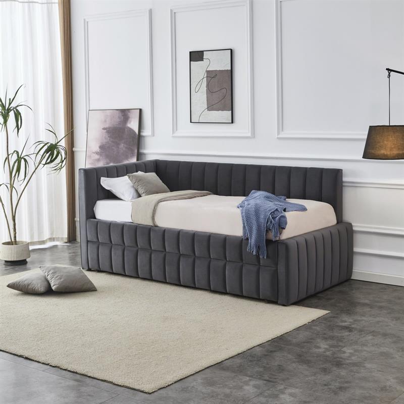 DERBY posteľ s prístelkou, sivá