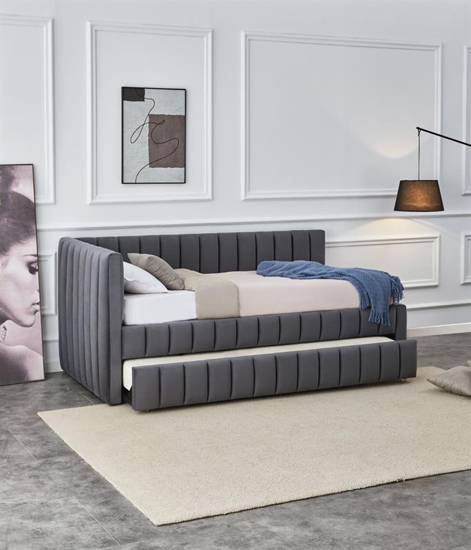 DERBY posteľ s prístelkou, sivá