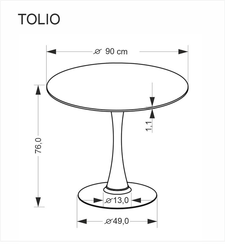 TOLIO jedálenský okrúhly stôl, travertín/kašmír