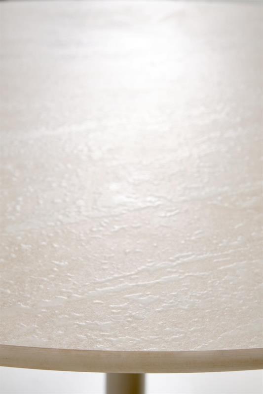 TOLIO jedálenský okrúhly stôl, travertín/kašmír