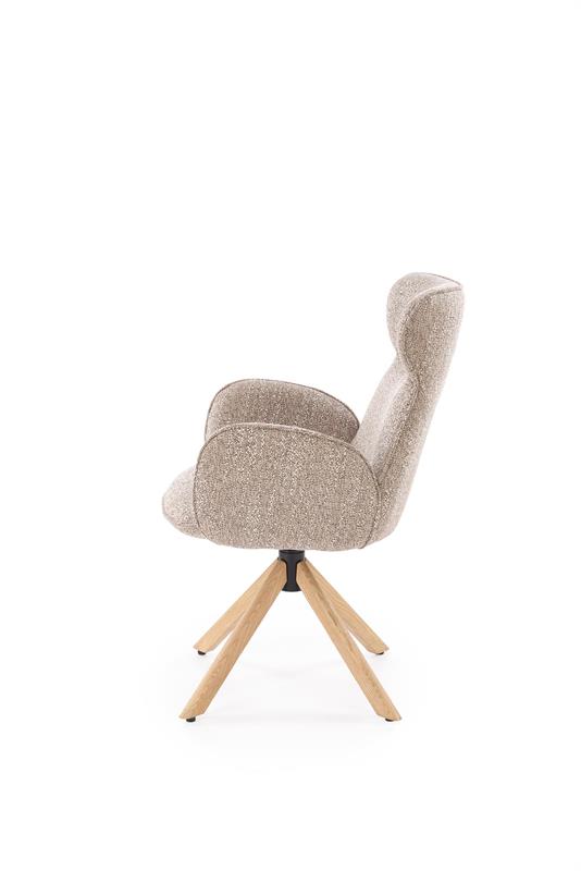 K585 jedálenská stolička, tmavobéžová/dub prírodný