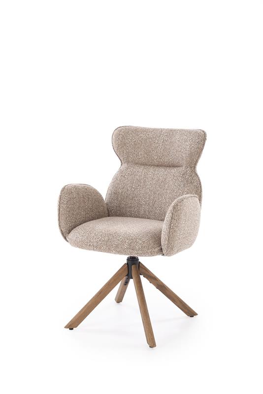 K585 jedálenská stolička, tmavobéžová/svetlý orech