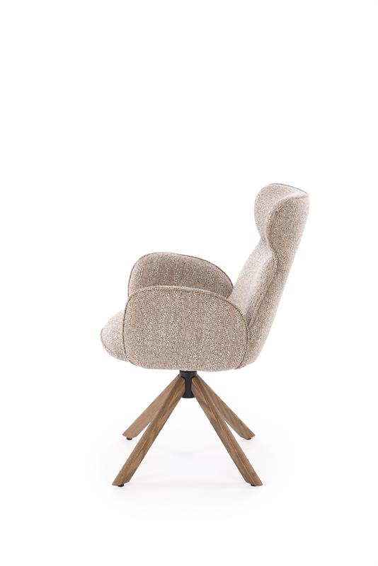 K585 jedálenská stolička, tmavobéžová/svetlý orech