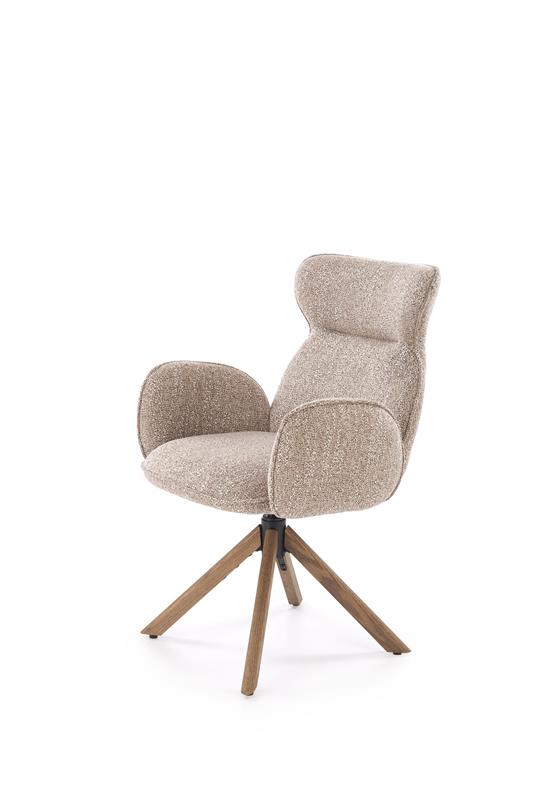 K585 jedálenská stolička, tmavobéžová/svetlý orech