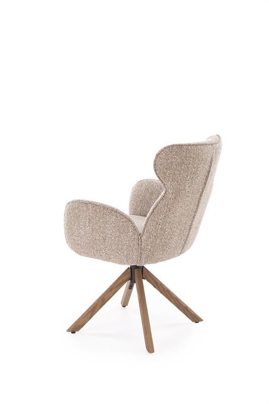 K585 jedálenská stolička, tmavobéžová/svetlý orech