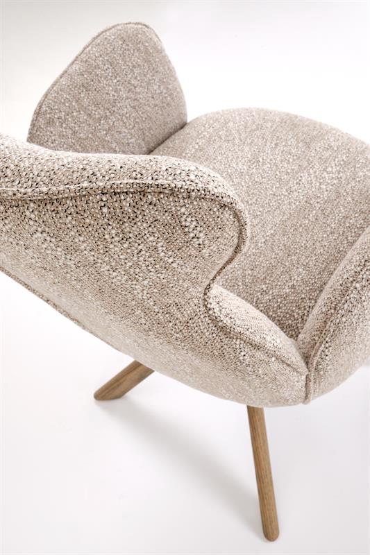 K585 jedálenská stolička, tmavobéžová/svetlý orech