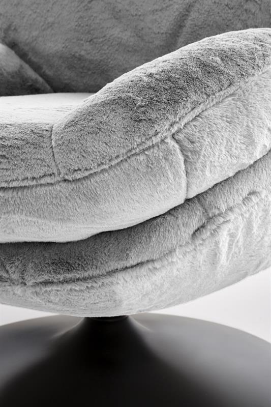 SHELL relaxačné kreslo, sivé