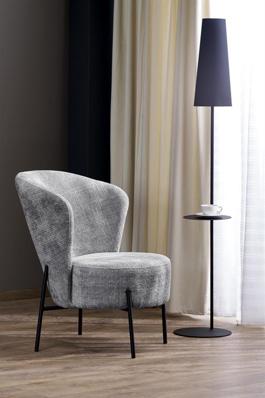 CEZAR relaxačné kreslo, sivé