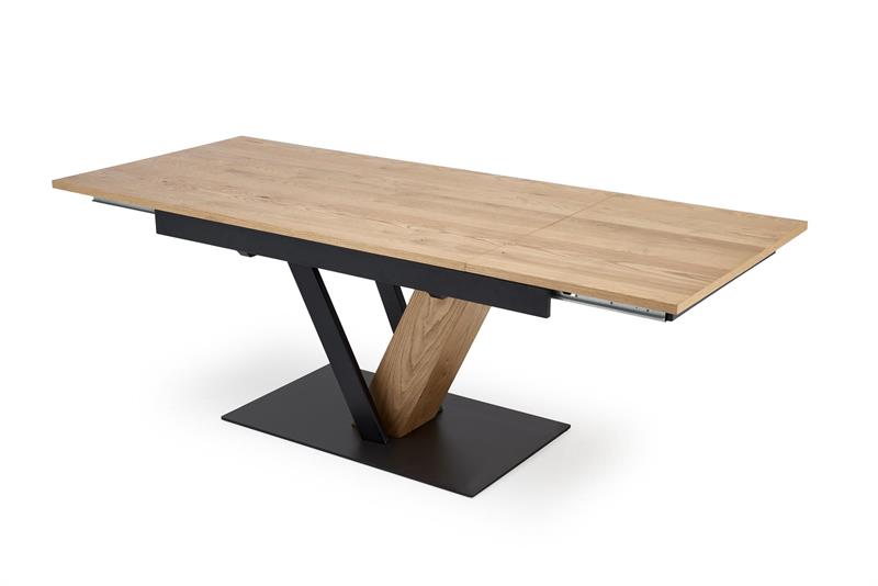 FANIS rozkladací jedálenský stôl, prírodný/čierny