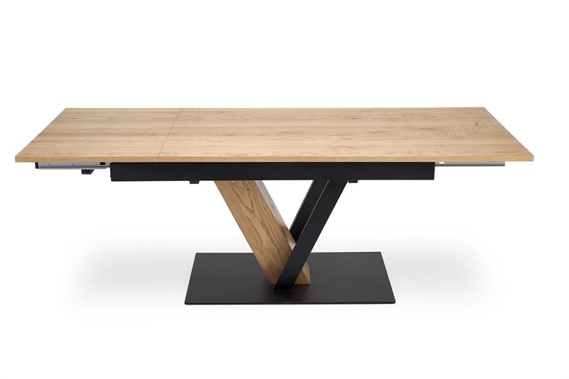 FANIS rozkladací jedálenský stôl, prírodný/čierny