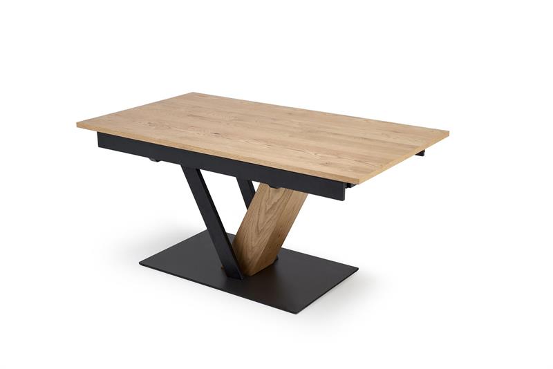 FANIS rozkladací jedálenský stôl, prírodný/čierny
