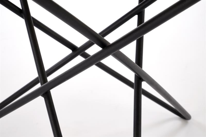 LEILA 2 konferenčný stolík, biely mramor/čierny