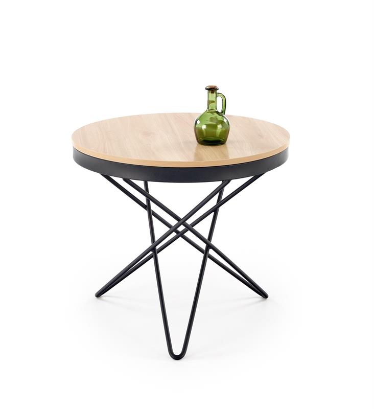 LEILA konferenčný stolík, prírodný/čierny