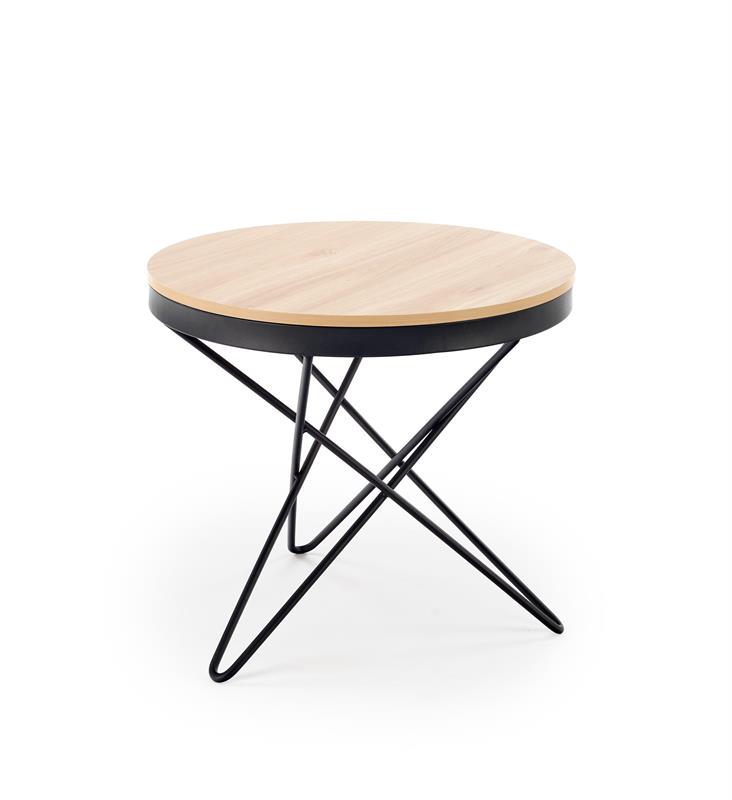 LEILA konferenčný stolík, prírodný/čierny