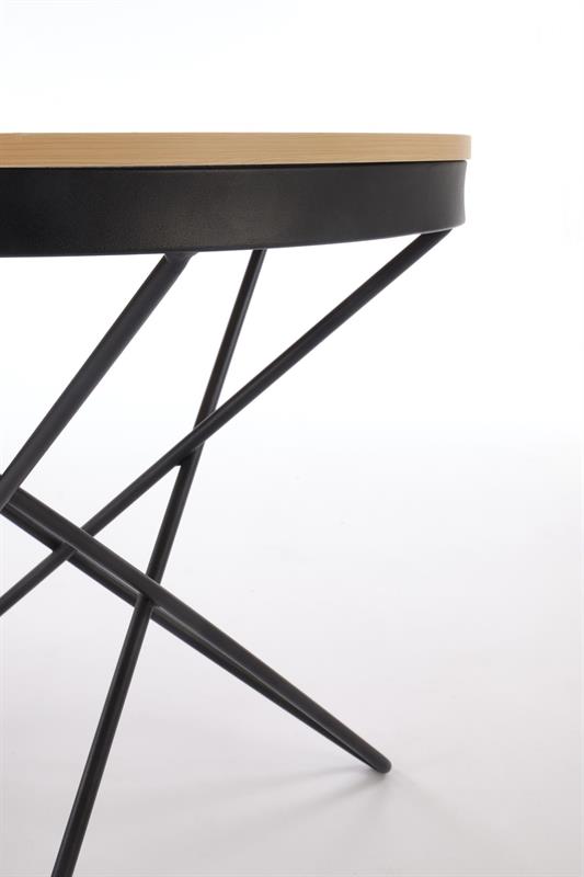 LEILA konferenčný stolík, prírodný/čierny