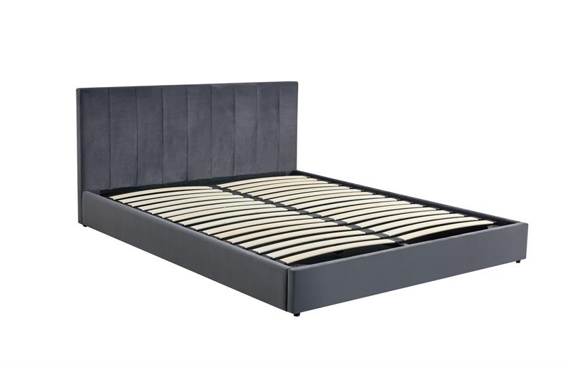 KATARINA posteľ s úložným priestorom, sivá