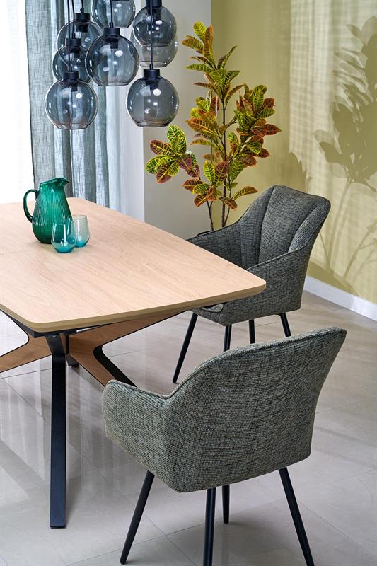 JAMES rozkladací jedálenský stôl, prírodný / čierny