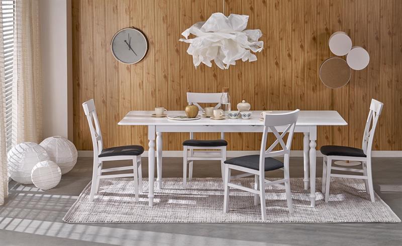 NELSON rozkladací jedálenský stôl, biely