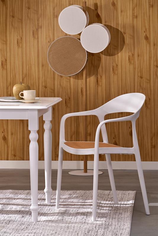 NELSON rozkladací jedálenský stôl, biely