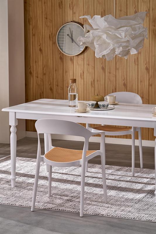 NELSON rozkladací jedálenský stôl, biely