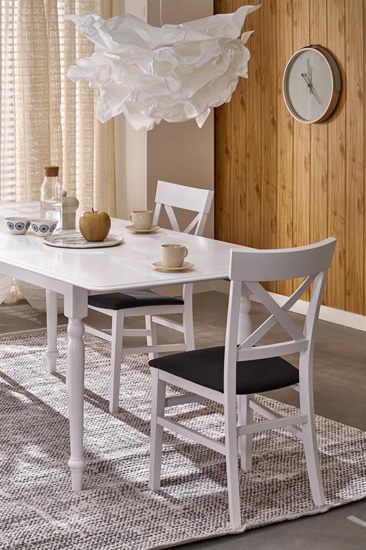 NELSON rozkladací jedálenský stôl, biely