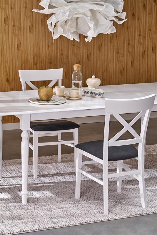 NELSON rozkladací jedálenský stôl, biely