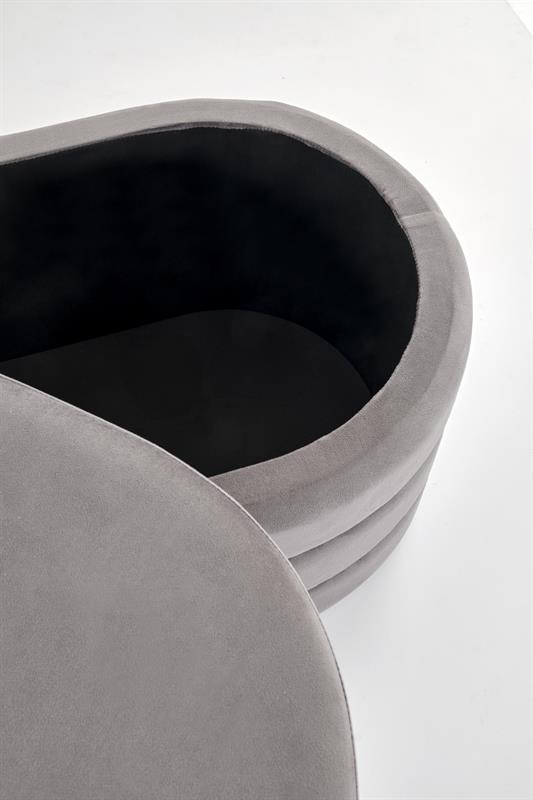 CALPI lavica s úložným priestorom, sivá