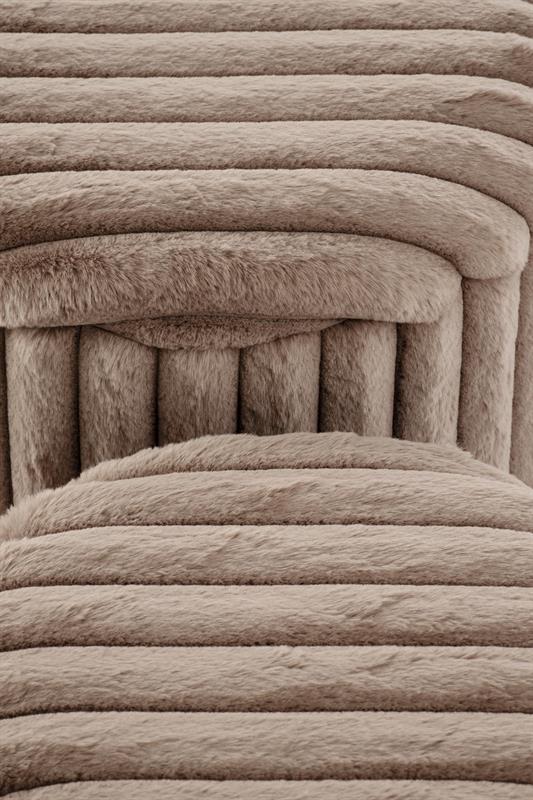 FIDO súprava 2 taburetov, cappuccino / zlatá