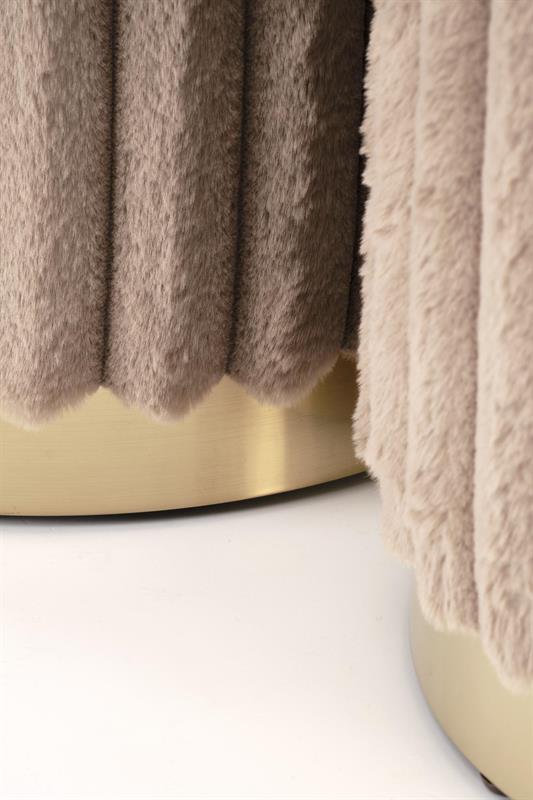 FIDO súprava 2 taburetov, cappuccino / zlatá