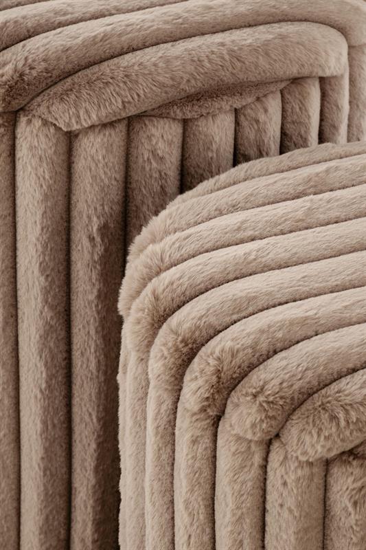 FIDO súprava 2 taburetov, cappuccino / zlatá