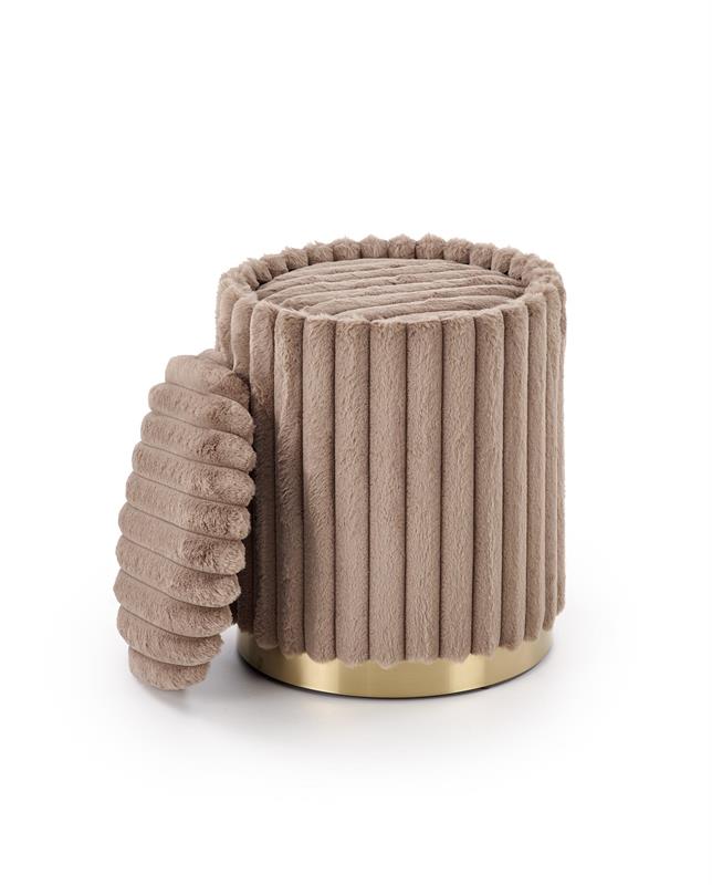 FIDO súprava 2 taburetov, cappuccino / zlatá