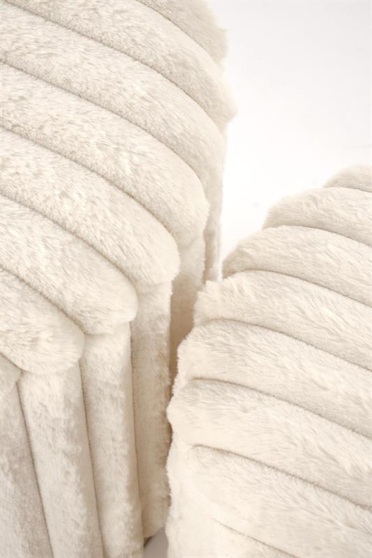 FIDO súprava 2 taburetov, krémová / zlatá