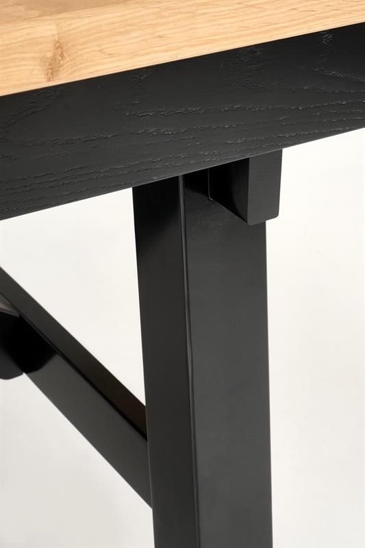FIESTA jedálenský stôl rozkladací 200-280cm , dub prírodný / čierny