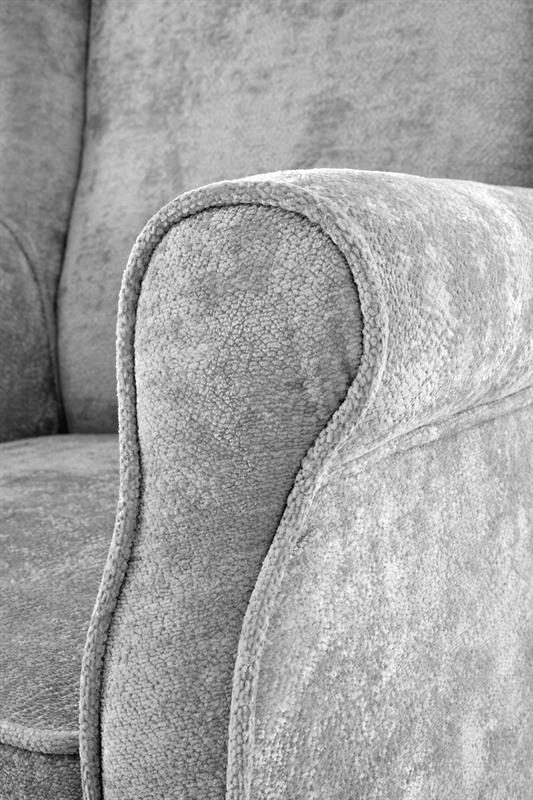 HERMES oddychové kreslo, látka MARKOS sivá/ nohy drevo