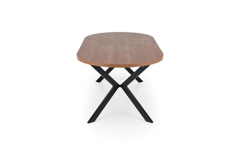 PERONI jedálenský rozkladací stôl  100(250)x100x75cm , orech/ čierna