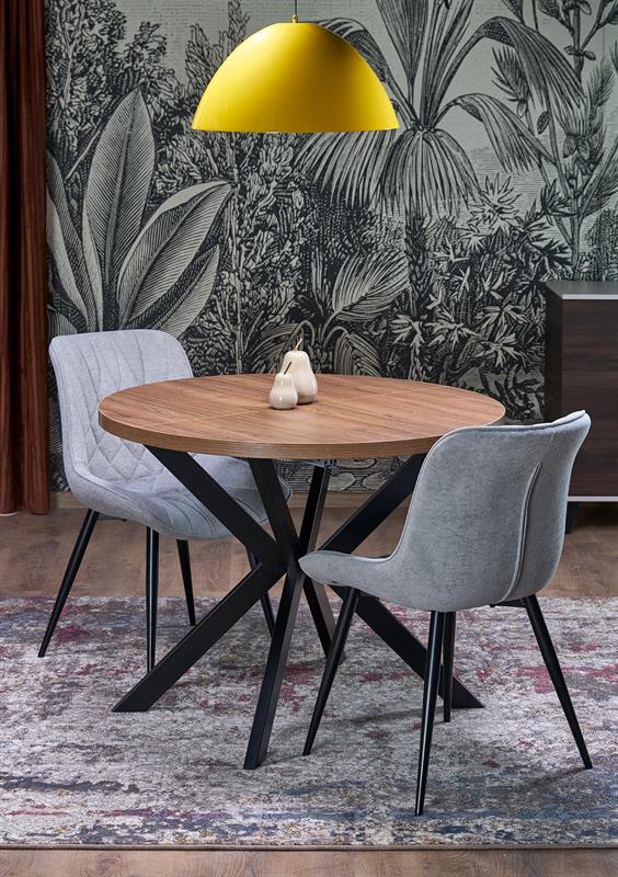 PERONI jedálenský rozkladací stôl  100(250)x100x75cm , orech/ čierna