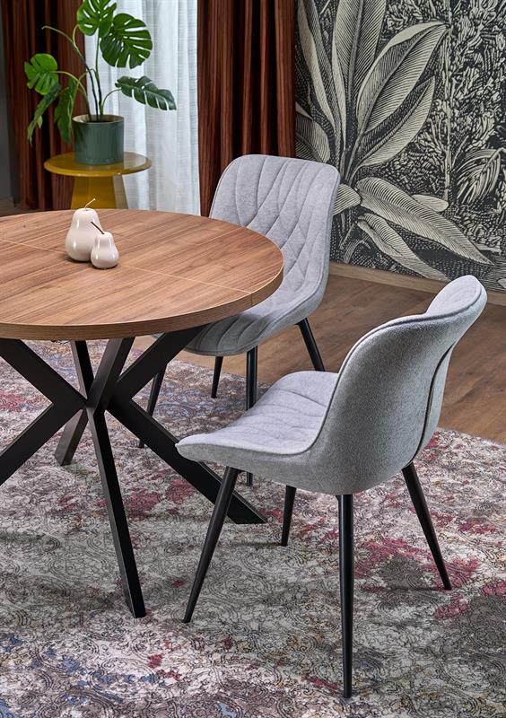 PERONI jedálenský rozkladací stôl  100(250)x100x75cm , orech/ čierna