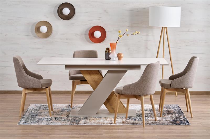 XARELTO rozkladací jedálenský stôl, kašmír/dub cremona