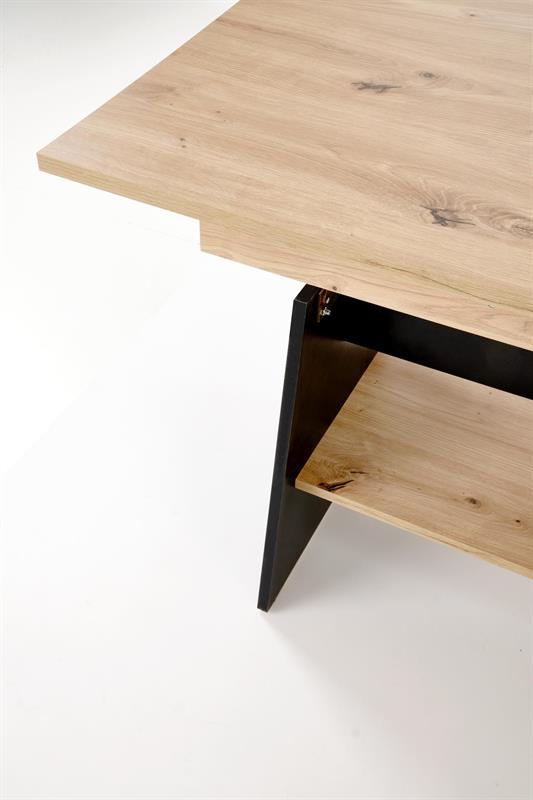 ERIKA výškovo nastaviteľný stolík, dub artisan/čierna