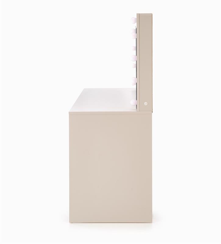 HOLLYWOOD 2XL toaletný stolík, dyhovaná doska kašmír,s LED osvetlením