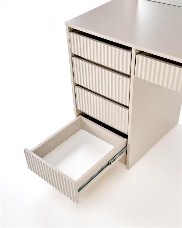 HOLLYWOOD 2XL toaletný stolík, dyhovaná doska kašmír,s LED osvetlením