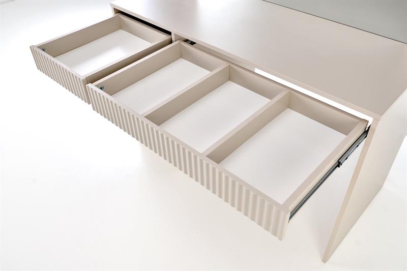 HOLLYWOOD 2XL toaletný stolík, dyhovaná doska kašmír,s LED osvetlením