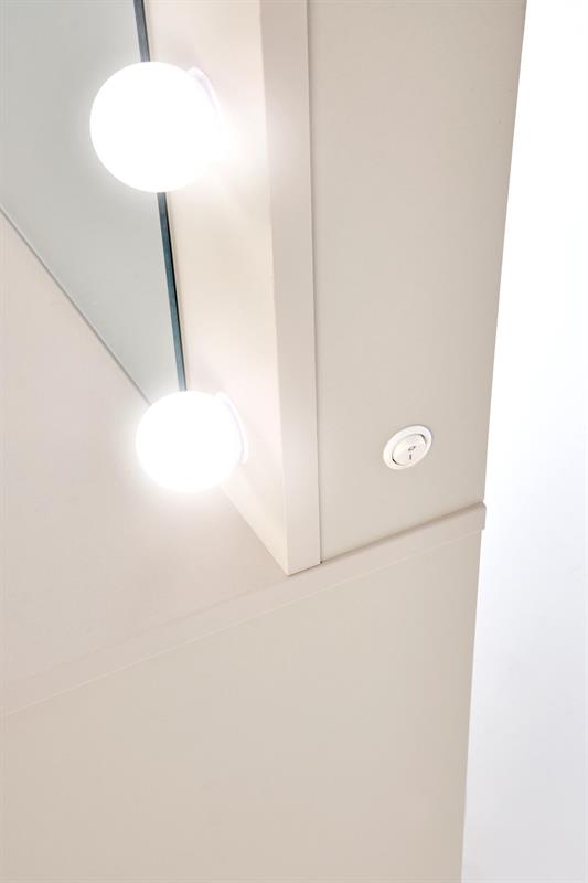 HOLLYWOOD 2XL toaletný stolík, dyhovaná doska kašmír,s LED osvetlením