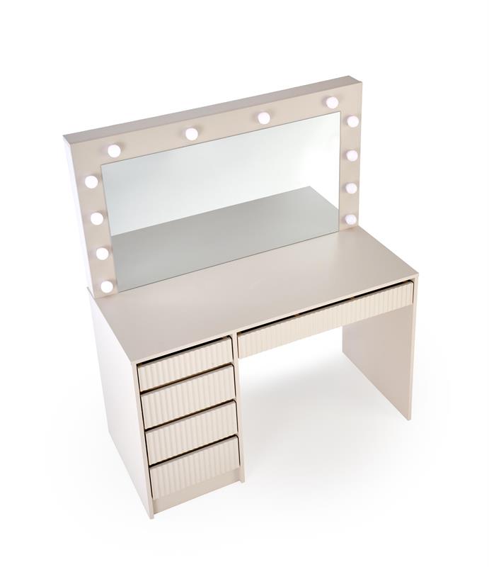 HOLLYWOOD 2XL toaletný stolík, dyhovaná doska kašmír,s LED osvetlením