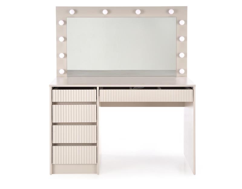 HOLLYWOOD 2XL toaletný stolík, dyhovaná doska kašmír,s LED osvetlením