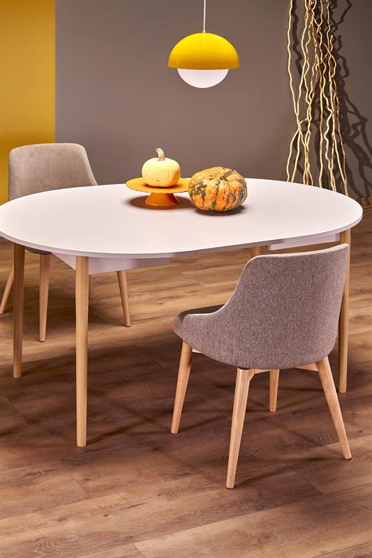 PIVOT jedálenský stôl rozkladací 102-142x102x75, kašmír/ prírodný