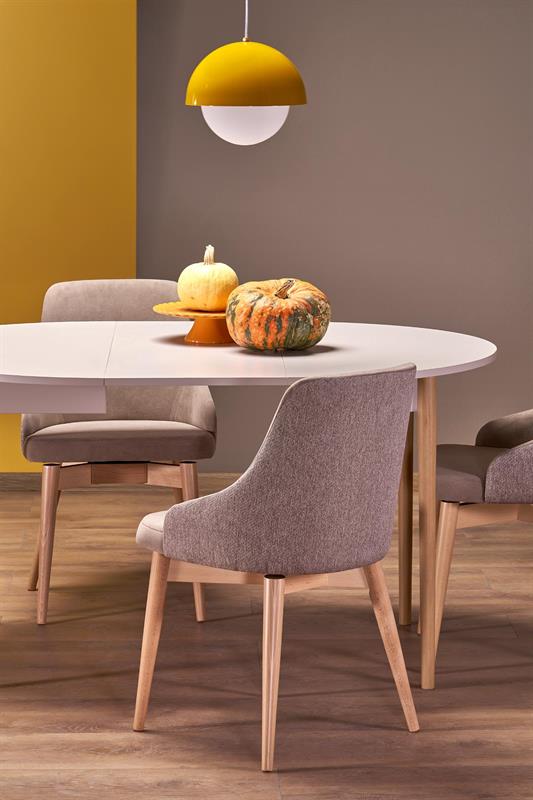 PIVOT jedálenský stôl rozkladací 102-142x102x75, kašmír/ prírodný